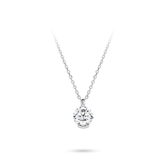 VAMERAY #4908 4 Carat Round Brilliant Solitaire Pendant Necklace