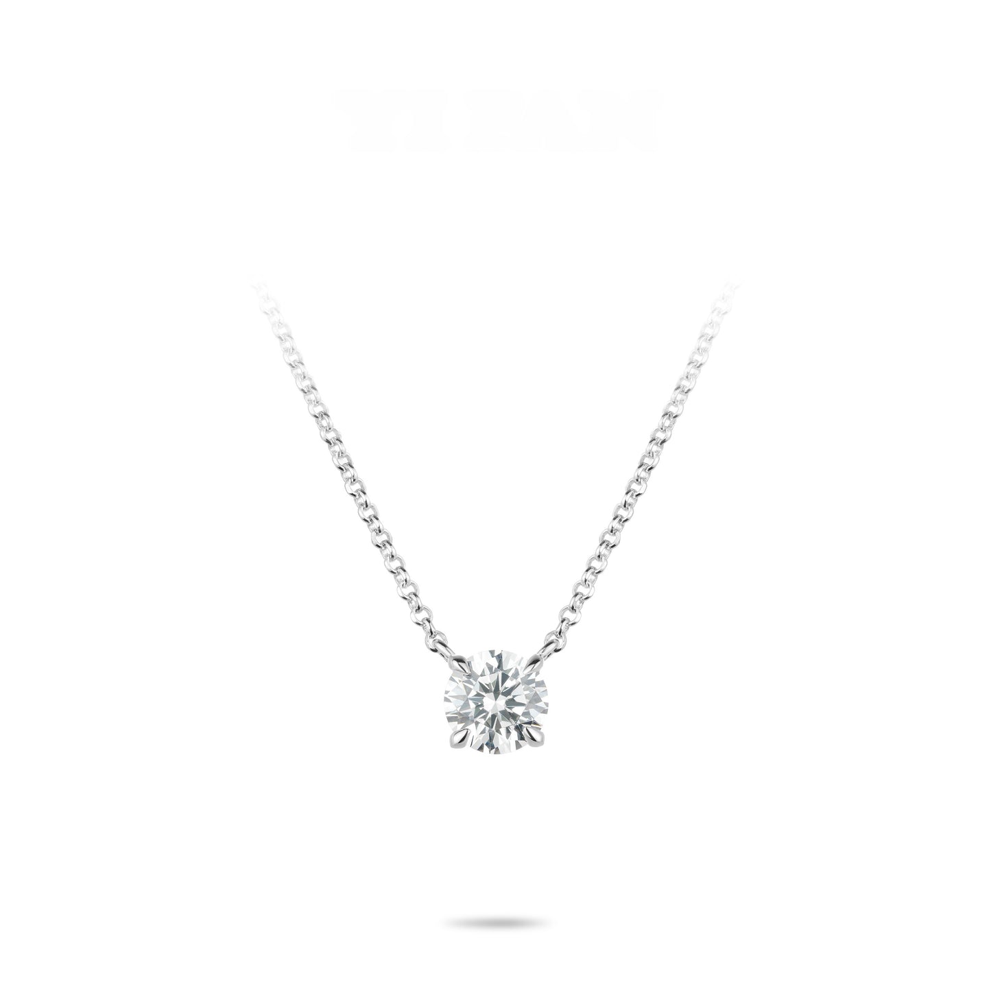 ECO Diamonds Newbie's Gift White color VAMERAY 2.5 Carat Promote Round Necklace#3012