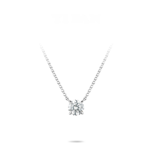 ECO Diamonds Newbie's Gift White color VAMERAY 2.5 Carat Promote Round Necklace#3012