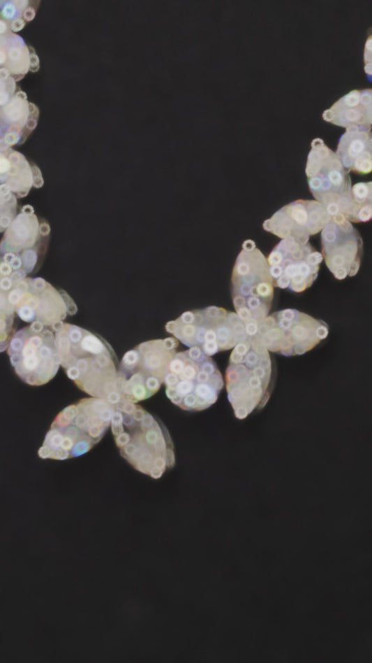 Eco Diamond Wedding Collection: VAMERAY Modern  50 Carat Spring of Hope Gradient Icy Butterfly  exquisite Necklace #6220