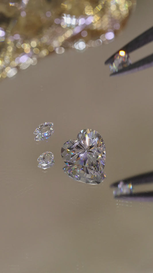 Eco Diamond Wedding Collection: VAMERAY Modern  Icy Heart of the Arctic  exquisite Earrings 16 Carat In Each #6205